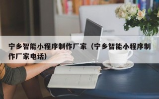 巴中宁乡智能小程序制作厂家（宁乡智能小程序制作厂家电话）